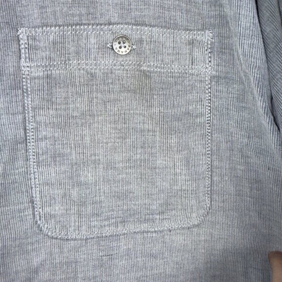 Tommy Bahama Coastline Cord Long Sleeve Shirt Men's Big & Tall 2XB Zinc Gray - Picture 10 of 11